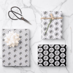 Bearded Collie Drawing - Cute Original Dog Art Wrapping Paper Sheet