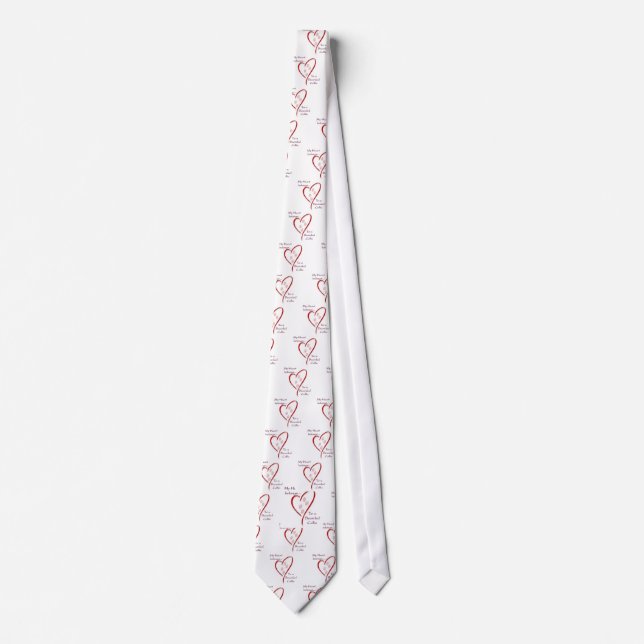 Bearded Collie Heart Belongs Tie (Front)