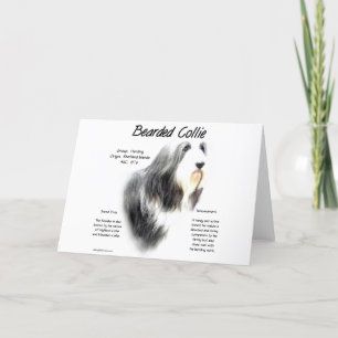 Bearded Collie History Design Holiday Card