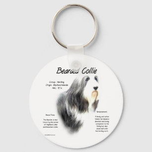 Bearded Collie History; Love Bearded Collies Key Ring