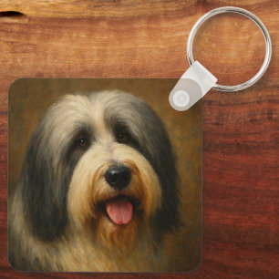 Bearded Collie Key Ring