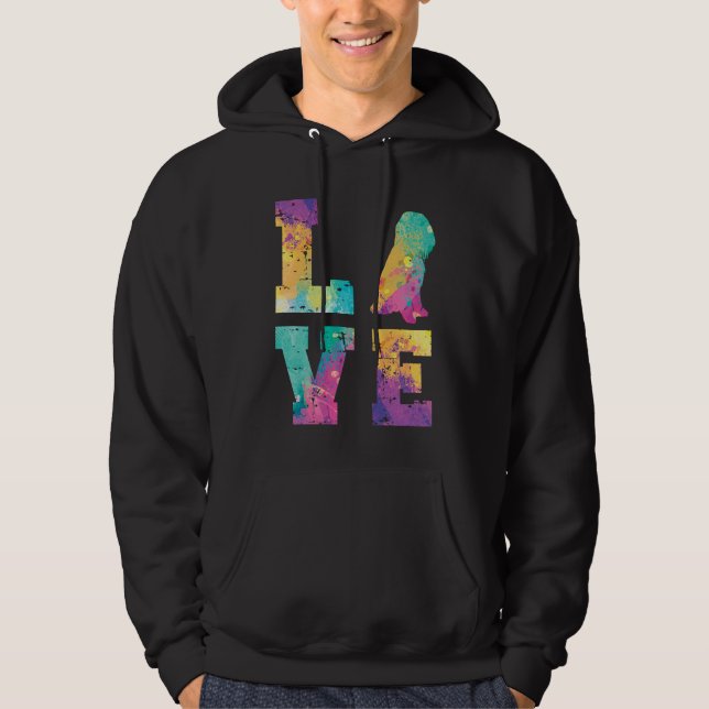 Bearded Collie Love Hoodie (Front)