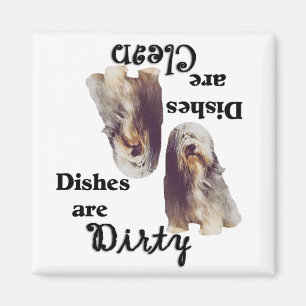 Bearded Collie Lovers Dishwasher Magnet