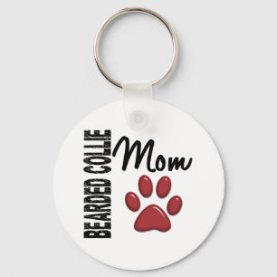 Bearded Collie Mum 2 Key Ring