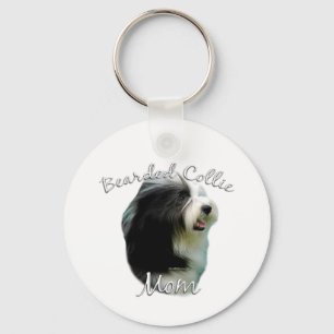 Bearded Collie Mum 2 Key Ring