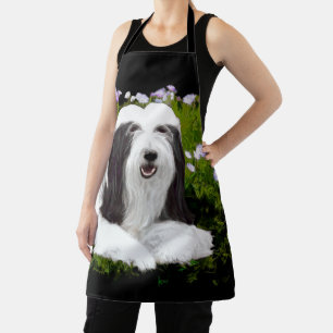 Bearded Collie Painting - Cute Original Dog Art Apron