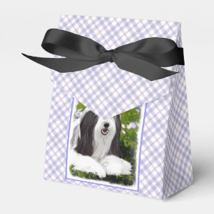 Bearded Collie Painting - Cute Original Dog Art Favour Box