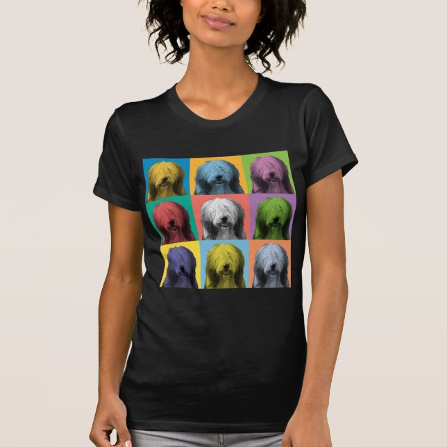 Bearded Collie Pop-Art T-Shirt (Front)