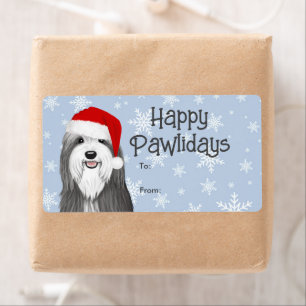 Bearded Collie Santa Christmas To From Gift