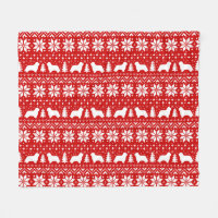 Bearded Collie Silhouettes Dogs Christmas Pattern