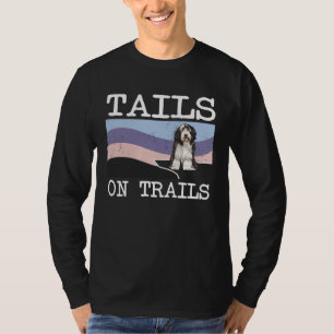 Bearded Collie Tails On Trails Dog Hiking T-Shirt