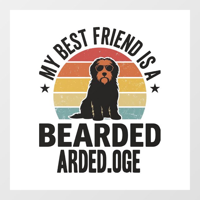 Bearded Collie Vintage Sunset Dog Lover Design_1 (Sheet)