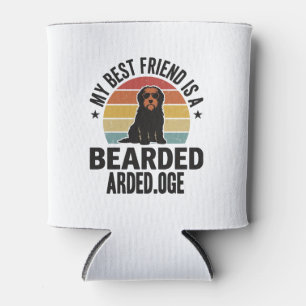 Bearded Collie Vintage Sunset Dog Lover Design_1 Can Cooler