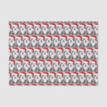 Bearded Collie with Santa Hat Christmas Patterned Tissue Paper<br><div class="desc">Bearded Collie Lover's Christmas Tissue Paper. Adorable Beardie wearing a Santa hat patterned design. Perfect for wrapping up gifts for your favourite dog mum or dog dad.</div>