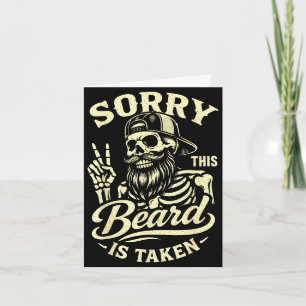 Bearded dad daddy father's day sorry this beard is card