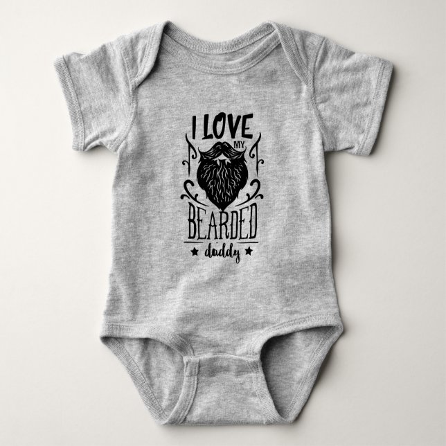 Bearded Daddy Onsie Baby Bodysuit (Front)