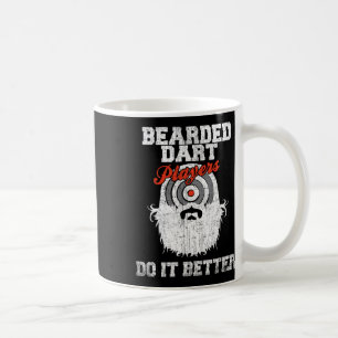 Bearded Dart Players Do It Better Funny Dartboard  Coffee Mug