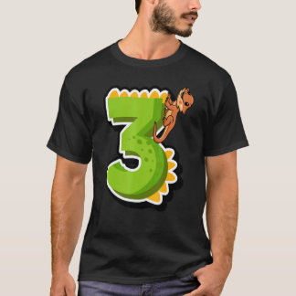 Bearded Dragon 3rd Birthday Reptile Animal Graphi T-Shirt