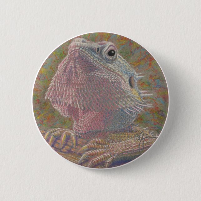 Bearded Dragon 6 Cm Round Badge (Front)