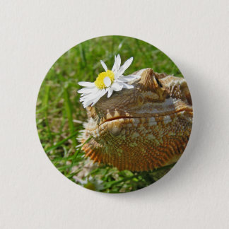 Bearded dragon 6 cm round badge