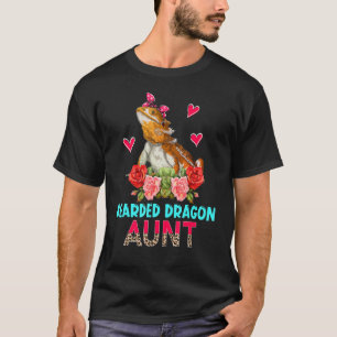 Bearded Dragon Aunt Cute Flowers Bearded Dragon Mo T-Shirt