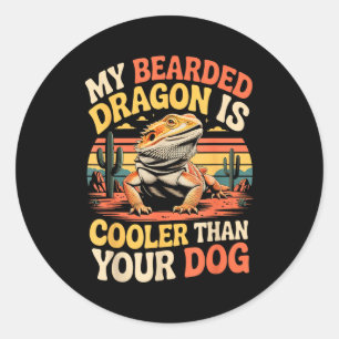 Bearded Dragon Cooler Reptile Animal Beardie Beard Classic Round Sticker