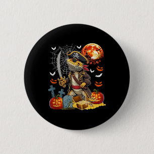 Bearded Dragon Cosplay Pirate Halloween Carved Pum 6 Cm Round Badge