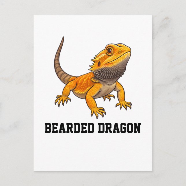 Bearded Dragon Customizable Personalizable  Postcard (Front)