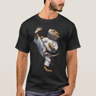 Bearded Dragon Doing Karate Lizard Lover T-Shirt
