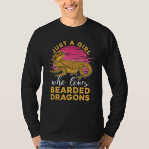 Bearded Dragon Girls Women Reptile Pet Bearded Dra T-Shirt