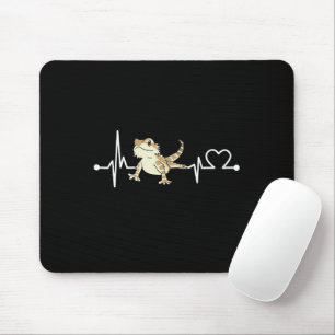 Bearded Dragon Heartbeat Funny Animal Mouse Pad