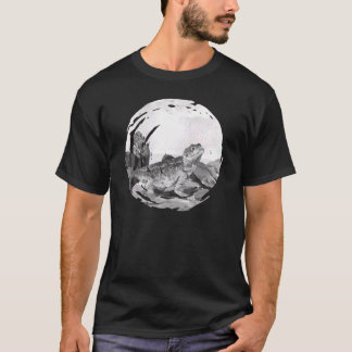 Bearded Dragon In Desert   Reptile Animal   Graphi T-Shirt