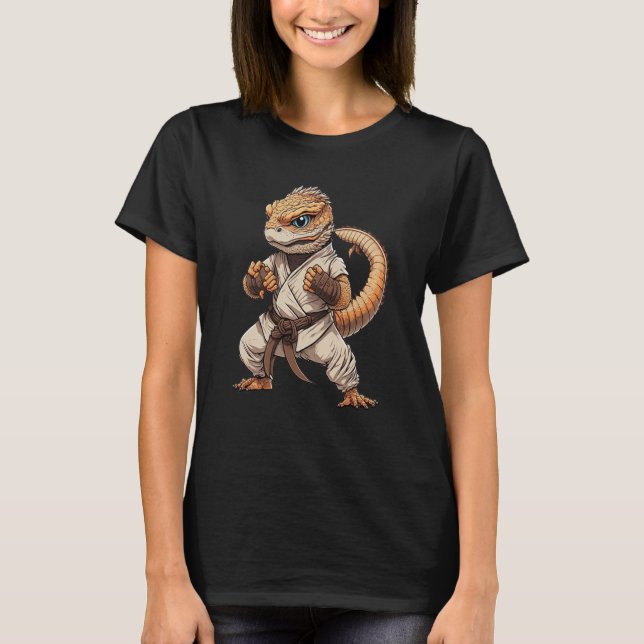 Bearded Dragon Judo Kickboxing Wrestling Karate Ma T-Shirt (Front)