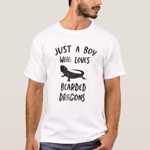 Bearded Dragon Just A Boy Men's Vintage Pet Lizard T-Shirt