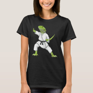 Bearded Dragon Karate Lizard Reptile Animal Austra T-Shirt