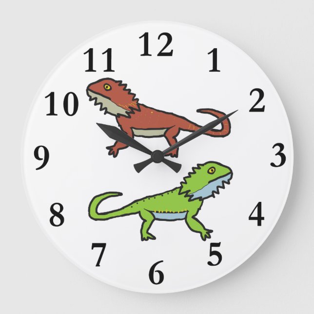 Bearded Dragon Large Clock (Front)