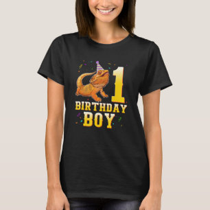 Bearded Dragon Lizard 1st Birthday 1 Year Old Boy T-Shirt