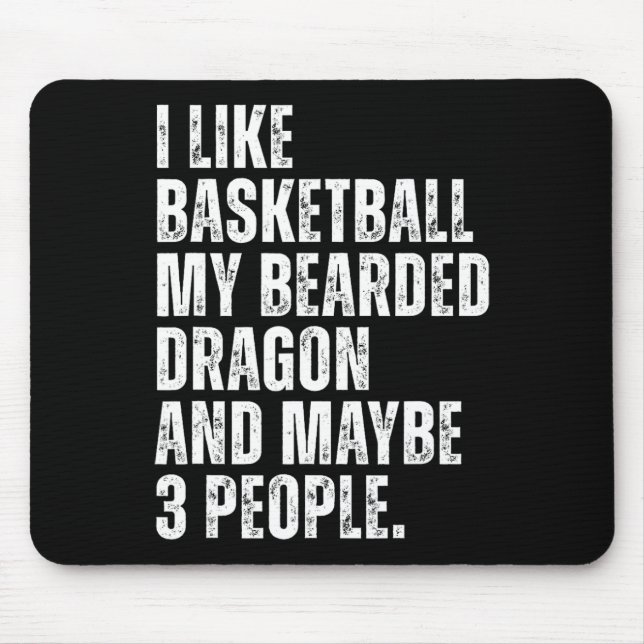Bearded Dragon Lizard Owner Sketll Lover Funny Rep Mouse Pad (Front)