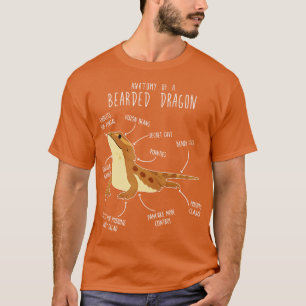 Bearded Dragon Lizard Reptile Anatomy 2 T-Shirt