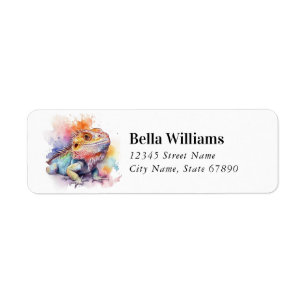 Bearded Dragon Lizard Return Address Labels