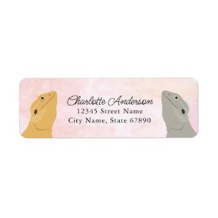 Bearded Dragon Lizard Return Address Labels