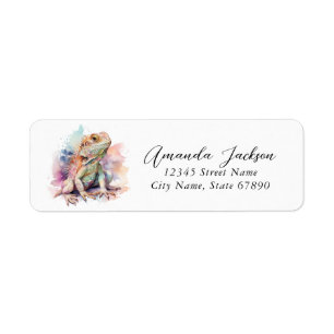 Bearded Dragon Lizard Return Address Labels