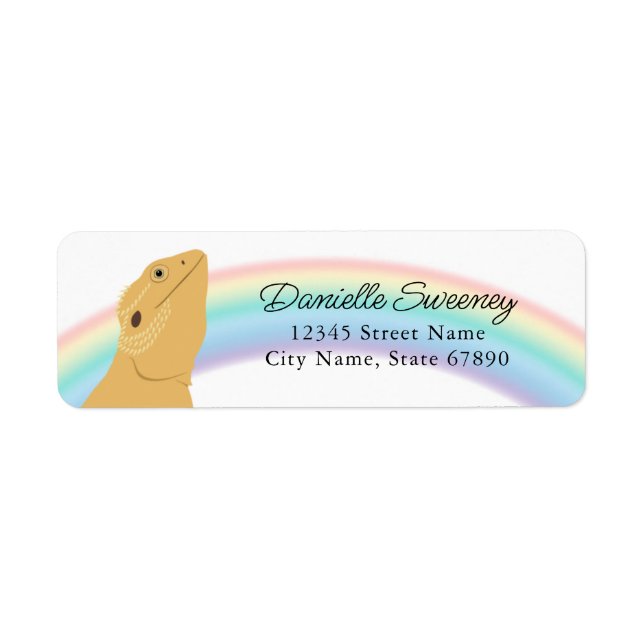 Bearded Dragon Lizard Return Address Labels (Front)