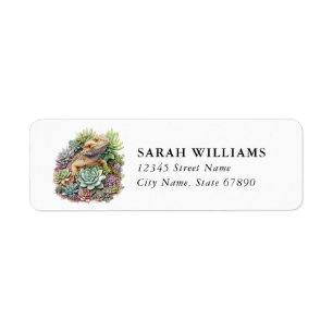 Bearded Dragon Lizard Return Address Labels