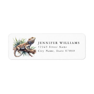 Bearded Dragon Lizard Return Address Labels