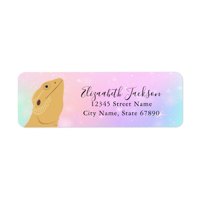 Bearded Dragon Lizard Return Address Labels (Front)