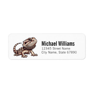 Bearded Dragon Lizard Return Address Labels
