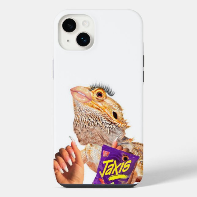 Bearded dragon material girl phone case (Back)