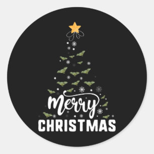 Bearded Dragon Merry Christmas Tree Family Xmas Ho Classic Round Sticker