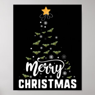Bearded Dragon Merry Christmas Tree Family Xmas Ho Poster